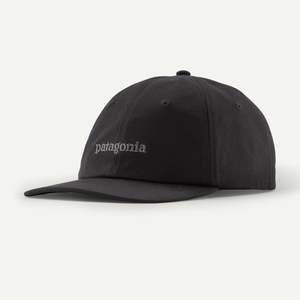 Full Price Bold Clothing: PATAGONIA FITZ ROY ICON TRAD CAP - TEXT LOGO: INK BLACK