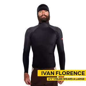 FLORENCE UTILITY LONG SLEEVE POCKET HOODED RASH GUARD - BLACK