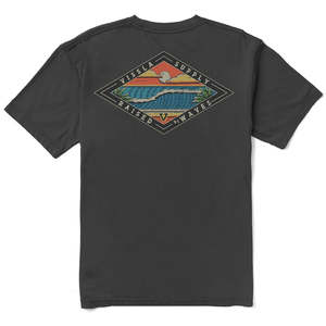 VISSLA YOUTH WAVE CHASERS ORGANIC BLEND TEE - BLACK