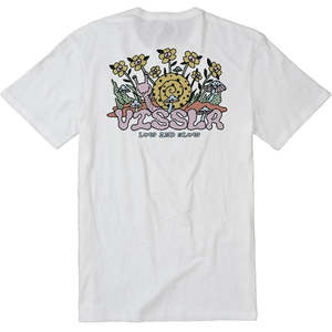 VISSLA SNAIL PACE COSMIC ORGANIC SHORT SLEEVE TEE - WHITE