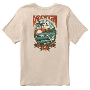 VISSLA INKED ORGANIC BLEND SHORT SLEEVE TEE - BONE