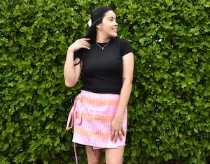 all bottoms: Marie wrap skirt - RO custom stripe