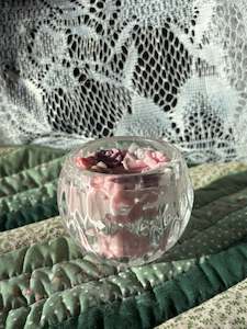 Scented glass candle