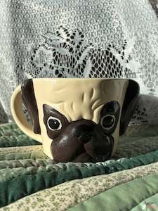 Scented pug mug candle