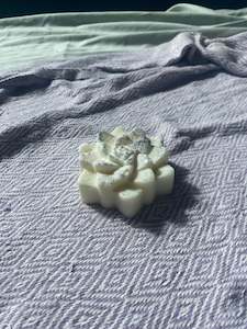 Succulent Candles: White succulent candle