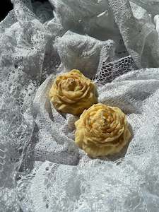 Yellow flower candle