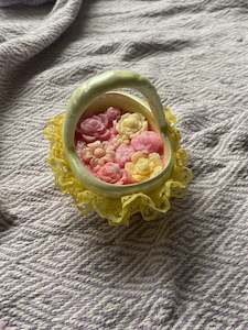 Easter: Yellow basket mini candle