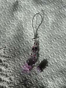 Beaded phone charm | Purple