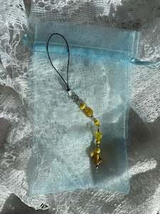 Beaded phone charm | Yellow