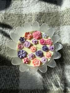 Upcycled glass bowl candle