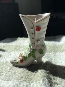 Upcycled boot candle