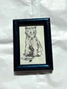 Magnets: Magnet - Framed cat