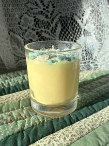 Upcycled glass candle