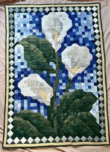 “Peace Lily” Handmade Quilt Wall Hanging