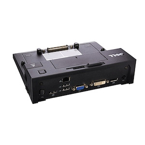 Docking Stations: Dell PR03X Laptop E-Port USB 2.0 DP DVI VGA Docking Station | NO ADAPTER