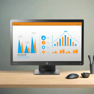 HP P232 23" 1920x1080 5ms 16:9 VGA DP Monitor | NO STAND