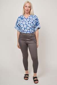 Clothing: Grey Skinny Fit Cotton Pants