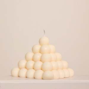 Candles: Bubble Pyramid Candle - Beeswax blend
