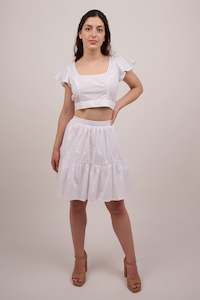 On Sale: Cotton Knee length Tier Skirt