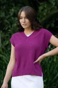 All: Textured Vest - Cerise