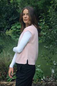 All: Alpaca Crew Neck Vest - Blush