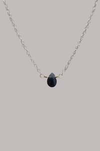 Blue Sapphire Necklace - Silver