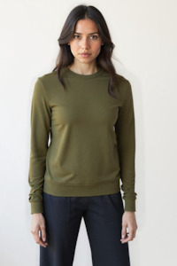 Organic Cotton Sweater - Olive