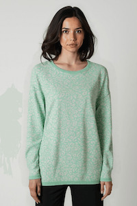 Cotton Jacquard Sweater - Apple
