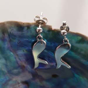 Earrings: Sterling Silver Fish Earrings