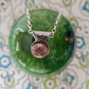 Necklaces: Forged Copper Kina Pendant with Chain