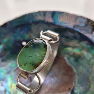 Bracelets: Chrysoprase & Sterling Silver Bracelet
