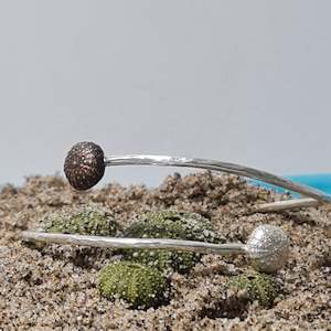 Bracelets: Kina Bangle - sterling silver with copper and sterling silver kina