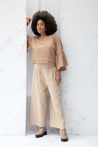 Artisan Handwoven Cotton: Harry Pant | Brown Gingham