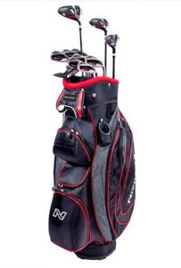 Full Sets: Nickent 4DX Mens Red +1" Full Set Dexterity- L/H Flex- Stiff Condition- 10