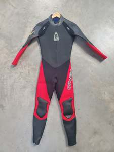 Wetsuits: O'Neill Red & Black Wetsuit With Back Zip