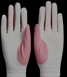 Golf Gloves: ADIDAS LADIES WHITE/PINK GLOVES FOR RIGHT HANDED PLAYER 18CM GVASLADIRH18CM4