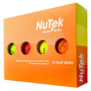 Golf Balls: *New* Prosimmon Nutek Matte Hi-Vis 12 Pack Golf Balls