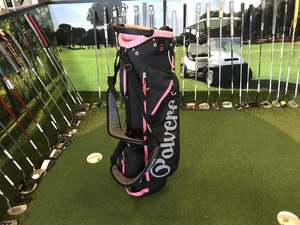 Golf Bags: *New* Polvere FastFold Pink 4-Way Stand Bag