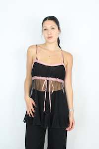 SLEEVELESS TOP: Victoria's Secret - Mesh Lace Cami