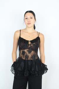 SLEEVELESS TOP: Intimate Moods - Vintage Lace Cami