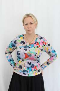 Size 14: Gorman - Abstract Floral Long Sleeve