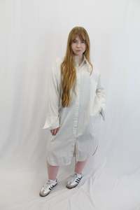 Size 2: Lee Mathews - Striped Tee Dress