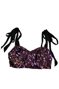 Color Purple: Free People - Sequin Crop