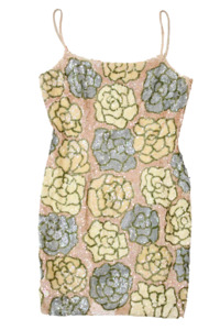 Vivienne Tam: Vivienne Tam - Sequin Rose Mini Dress