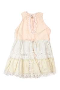 Hemant & Nandita - Tiered Lace Trim Dress