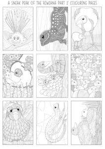 Products: Kiwiana Colouring Pages Pack: PART 2 A5 VERSION The Craft Marketplace