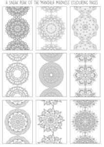 Mandala Madness Colouring Pages Pack: PART 2 The Craft Marketplace