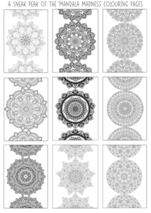 Mandala Madness Colouring Pages Pack: PART 1 The Craft Marketplace