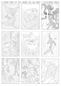 Under the Sea Colouring Pages Pack: PART 2 The Craft Marketplace