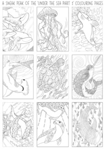 Under the Sea Colouring Pages Pack: PART 1 The Craft Marketplace